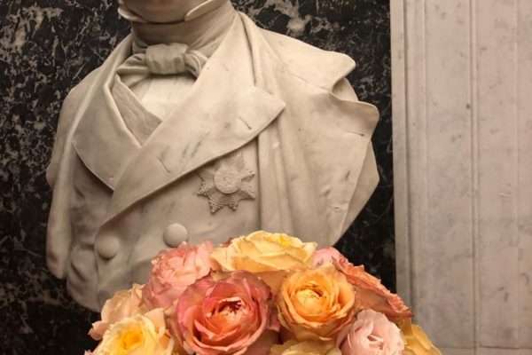 190212 Bloemstuk huldiging koningin Mathilde 6 FlowersRme