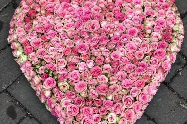 roze rouwhart Frm